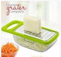 Stainless Steel Cheese Grater with Container – Kitchen Grater for Cheese, Vegetables, Fruits & Ginger – Box Grater with Storage for Easy Grating & Collection