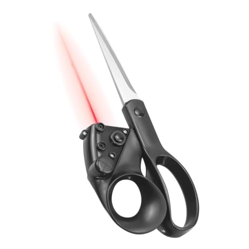Laser Scissors with Adjustable Laser Guide – Professional Sewing & Craft Scissors for Straight Cutting of Fabric, Paper, Gift Wrapping, Scrapbooking, and DIY Projects (1 Pc)
