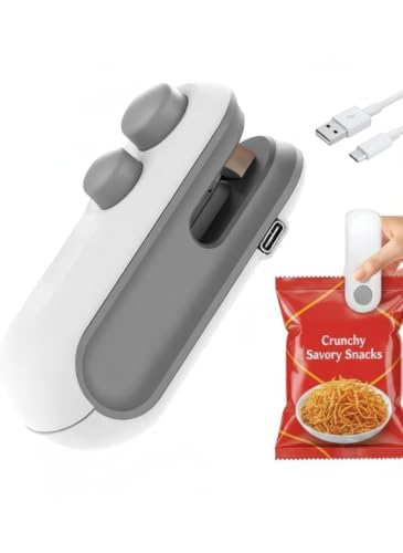 Mini Sealing Machine Portable Handheld Sealer Clip for Food & Snacks | Easy Plastic Bag Sealer for Freshness and Storage (Pack of 1)