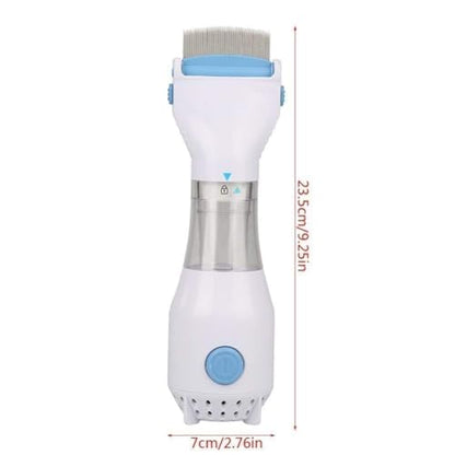 Electric Head Lice Comb – Chemical-Free Lice & Nits Removal Tool with Suction – Reusable Lice Capture Comb for Kids & Adults – Safe, Gentle, and Effective Hair Vacuum Machine (WHITE)
