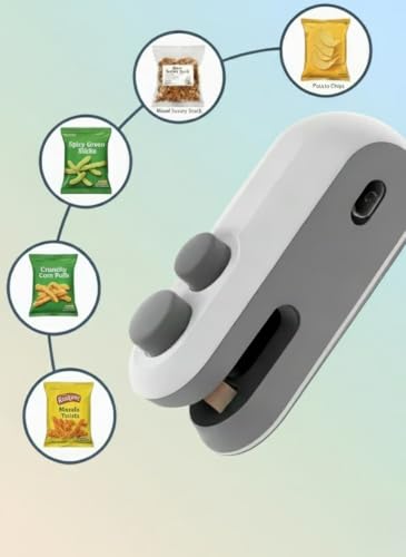 Mini Sealing Machine Portable Handheld Sealer Clip for Food & Snacks | Easy Plastic Bag Sealer for Freshness and Storage (Pack of 1)