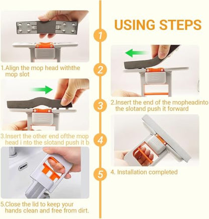 Mini Foldable Sponge Mop, Self-Squeeze Desktop Mop for Small Spaces, Wet & Dry Portable Cleaning Tool for Kitchen Countertops, Bathroom Sink, Glass, Car, RV, Dorm Room