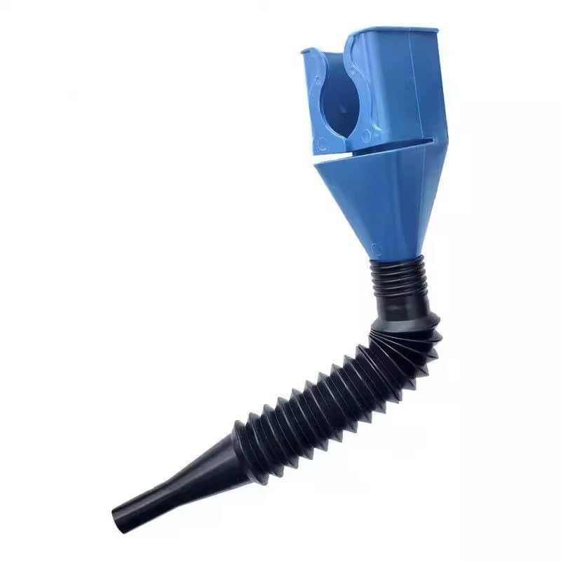MR.JV Flexible Draining Tool Snap Funnel – Spill-Free Plastic Funnel, Multifunctional Long Neck for Automotive Oil, Engine Fluids, Water, Diesel, Kerosene, and More (Pack of 1)