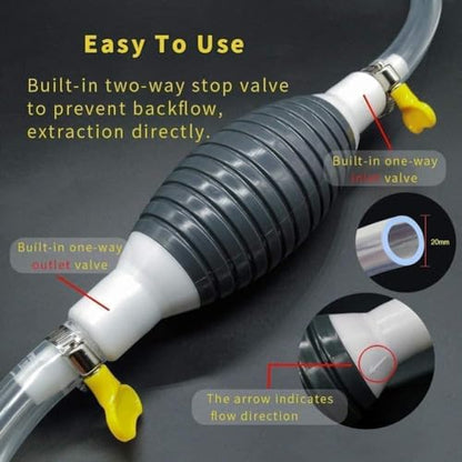 Fuel Transfer Pump Kit Tank Sucker High Flow Oil Pump, Diesel Pump, Petrol Pump Kit, Hand Oil Transfer Pump for Cars & Bikes, Siphon Pump, Petrol Sucking Pipe, Liquid Transfer Pump