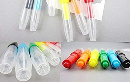 Magic Blow Pens Colour Spray Set – 6 Pcs Dual Function Spray & Sketch Pens | Airbrush Coloring Markers for Kids, Students, DIY Art, Stencil Drawing & Creative Crafts