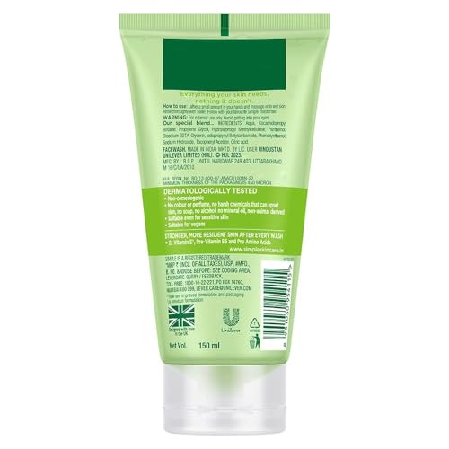Simple Kind To Skin Refreshing Facial Wash 150 ml (Pack of 2)