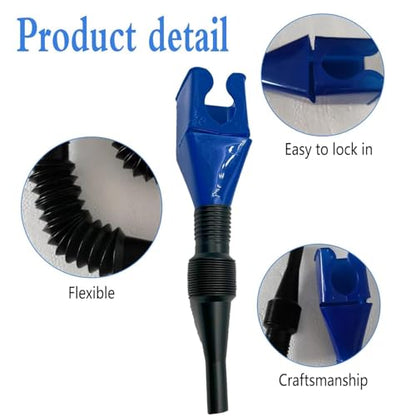 MR.JV Flexible Draining Tool Snap Funnel – Spill-Free Plastic Funnel, Multifunctional Long Neck for Automotive Oil, Engine Fluids, Water, Diesel, Kerosene, and More (Pack of 1)