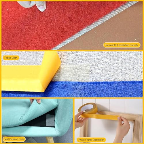 Sakar Multifunctional Double Side Fabric Tape, Heavy Duty Carpet Tape, Clear Tape for Clothes, Strong Adhesive Two Sides Tape, No Glue Residue High Stickness (2 CM * 3 Meter)