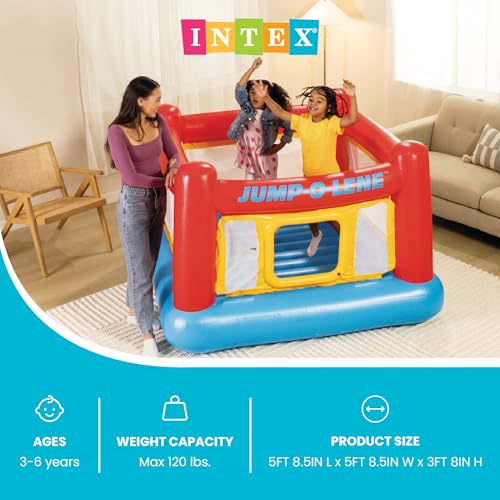 Intex Playhouse Jump-O-Lene Inflatable Bouncer, 68" X 44", for Ages 3-6
