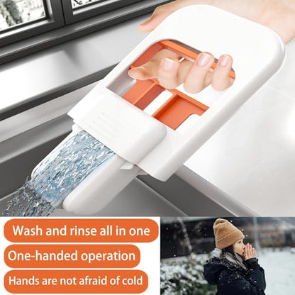 Mini Foldable Sponge Mop, Self-Squeeze Desktop Mop for Small Spaces, Wet & Dry Portable Cleaning Tool for Kitchen Countertops, Bathroom Sink, Glass, Car, RV, Dorm Room