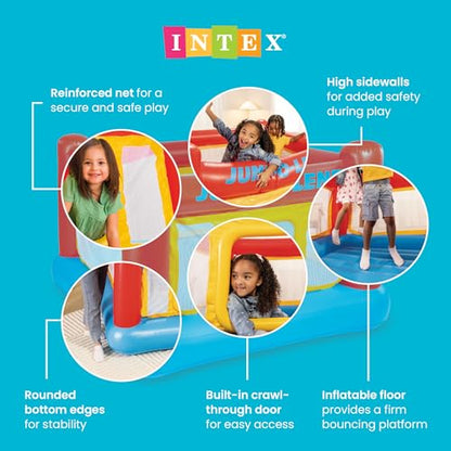 Intex Playhouse Jump-O-Lene Inflatable Bouncer, 68" X 44", for Ages 3-6