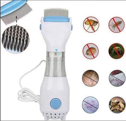 Electric Head Lice Comb – Chemical-Free Lice & Nits Removal Tool with Suction – Reusable Lice Capture Comb for Kids & Adults – Safe, Gentle, and Effective Hair Vacuum Machine (WHITE)