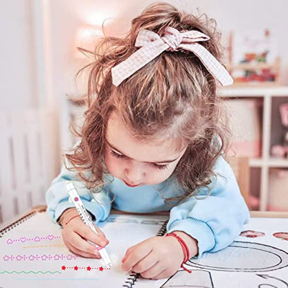 HUBTURE Curve Highlighter Pen | 6 Different Curve Shape | Fine Tips | for Drawing, journaling, letters, cards, scrapbooking 6pcs
