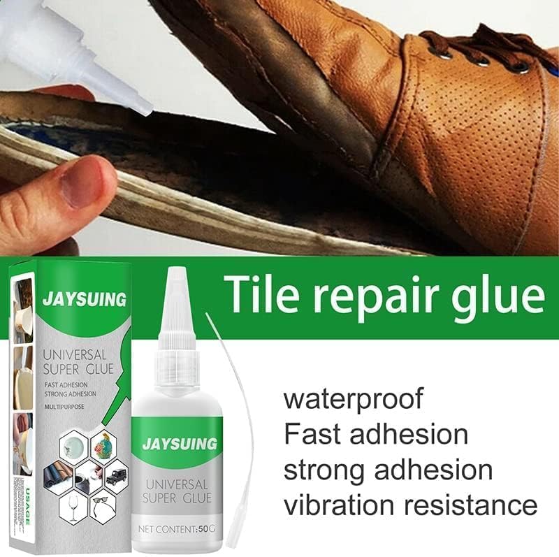 Universal Super Strong Instant Glue (50g) | Quick Dry High Strength Waterproof Adhesive for Plastic, Wood, Metal, Glass, Rubber & Shoes | Multipurpose Repair Glue for Home, Office & DIY
