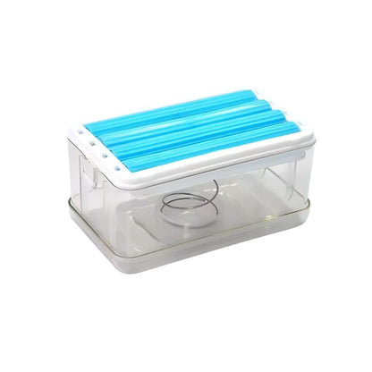 2 in 1 Portable Laundry Soap Roller Box Plastic Soap Dispenser Case with Lid and Rolling Scrubber for Easy Cloth Washing, Compact Hand Washing Tool for Home & Travel (Made in India)