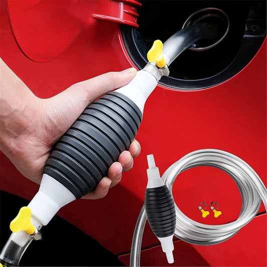 Fuel Transfer Pump Kit Tank Sucker High Flow Oil Pump, Diesel Pump, Petrol Pump Kit, Hand Oil Transfer Pump for Cars & Bikes, Siphon Pump, Petrol Sucking Pipe, Liquid Transfer Pump