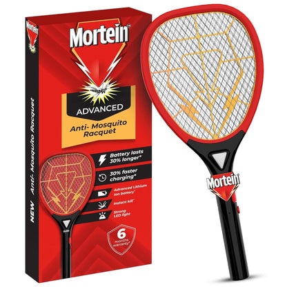 Mortein Advanced Anti-Mosquito Racquet | Mosquito Bat | Electric Fly Swatter | Mosquito Killer Racket | Bat to Hit Mosquito, Multicolor