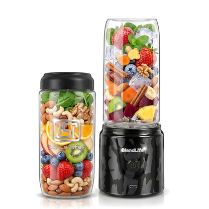 DENPLUS Portable Blender - USB Rechargeable Travel Juicer with Digital Display