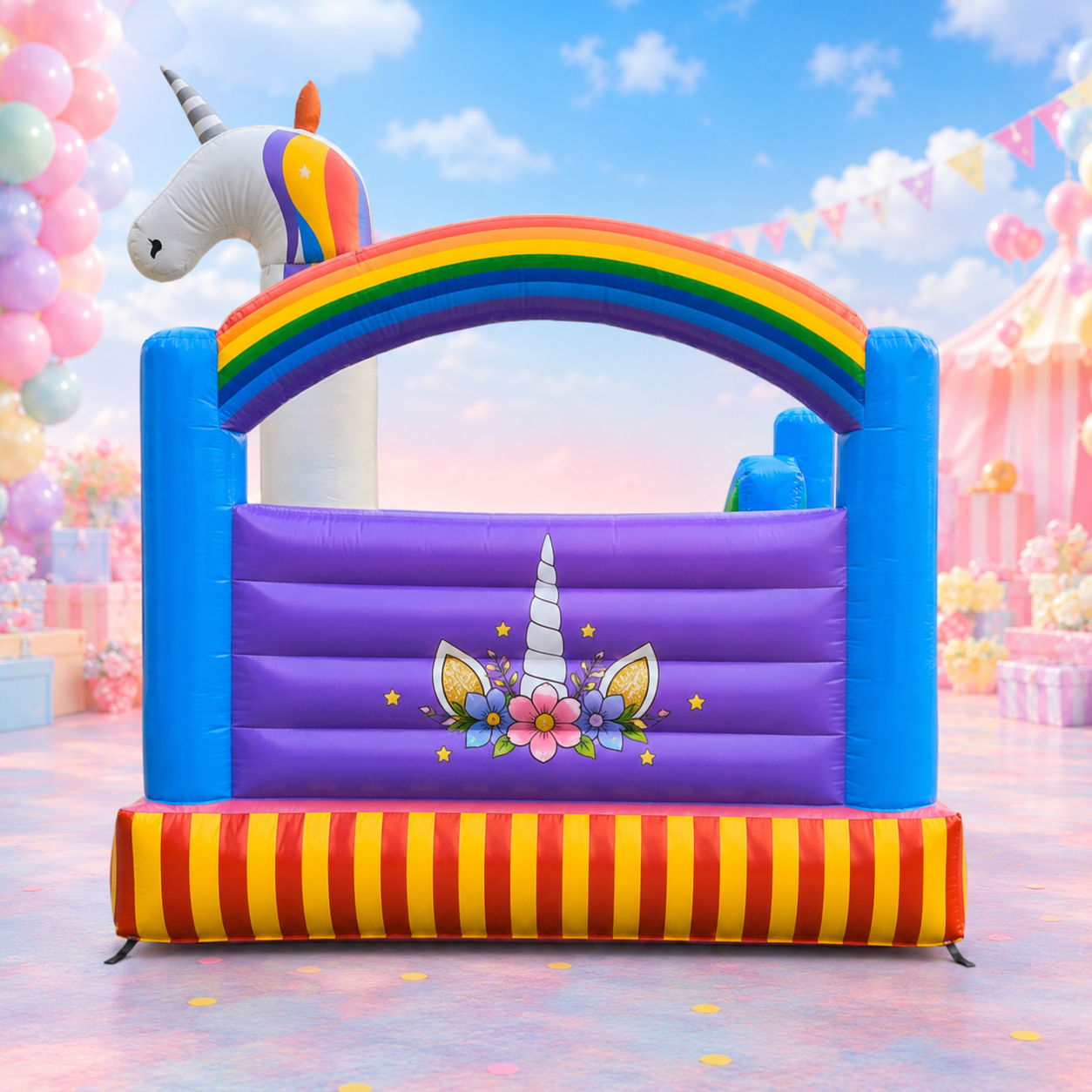 🦄Unicorn Bouncy castle for kids (3-8)