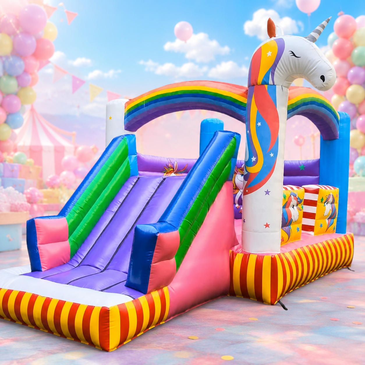 🦄Unicorn Bouncy castle for kids (3-8)